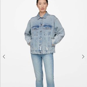NWT Anine Bing Vintage Blue Rory Denim Jacket- Size XS